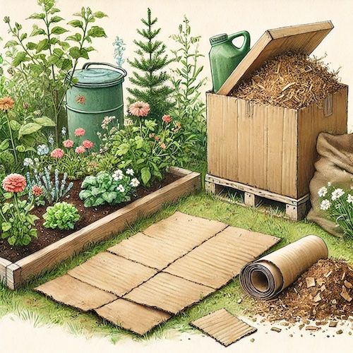 is cardboard safe for garden use