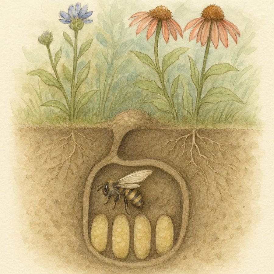 native bees live in the ground