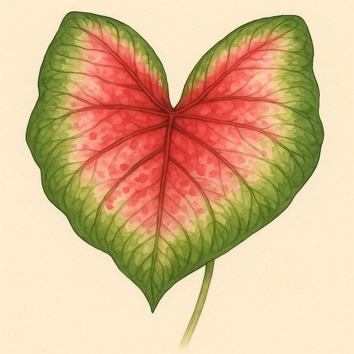 growing caladium