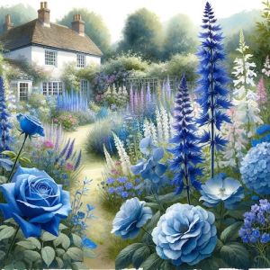 blue flowers for vase and garden