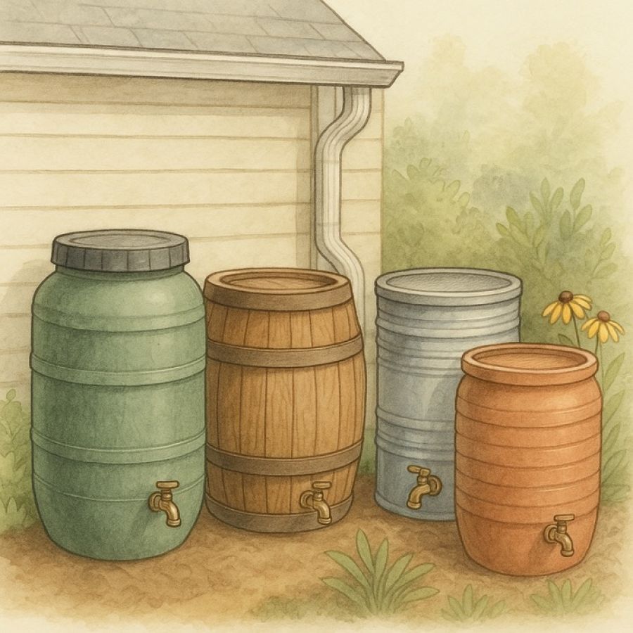 rain collection barrel