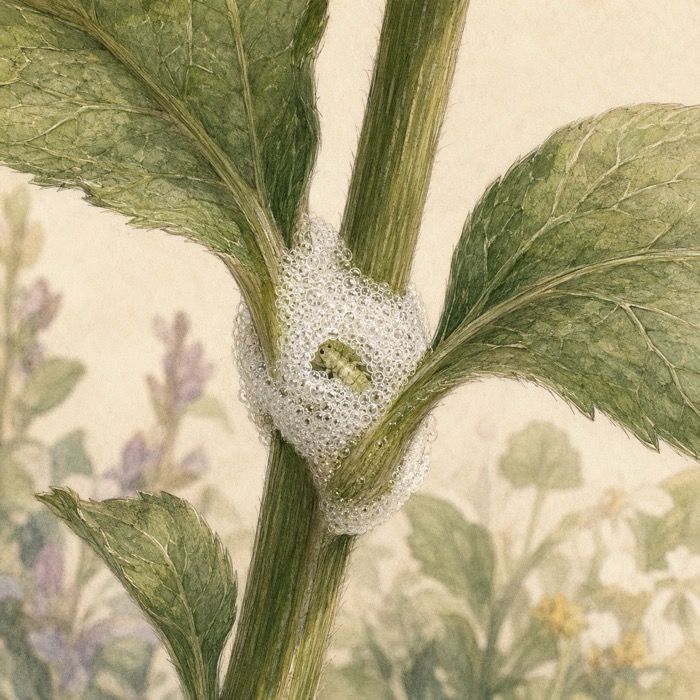 foam on plant