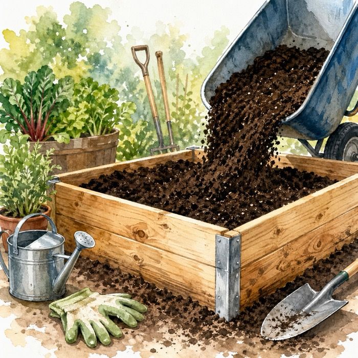 calculating the soil for a 4x8 raised bed