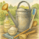 how to clean a watering can