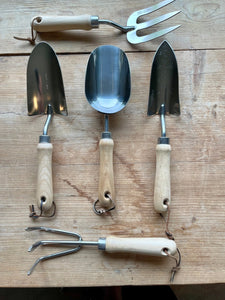 Garden Master Tool Set - stainless and hardwood tools