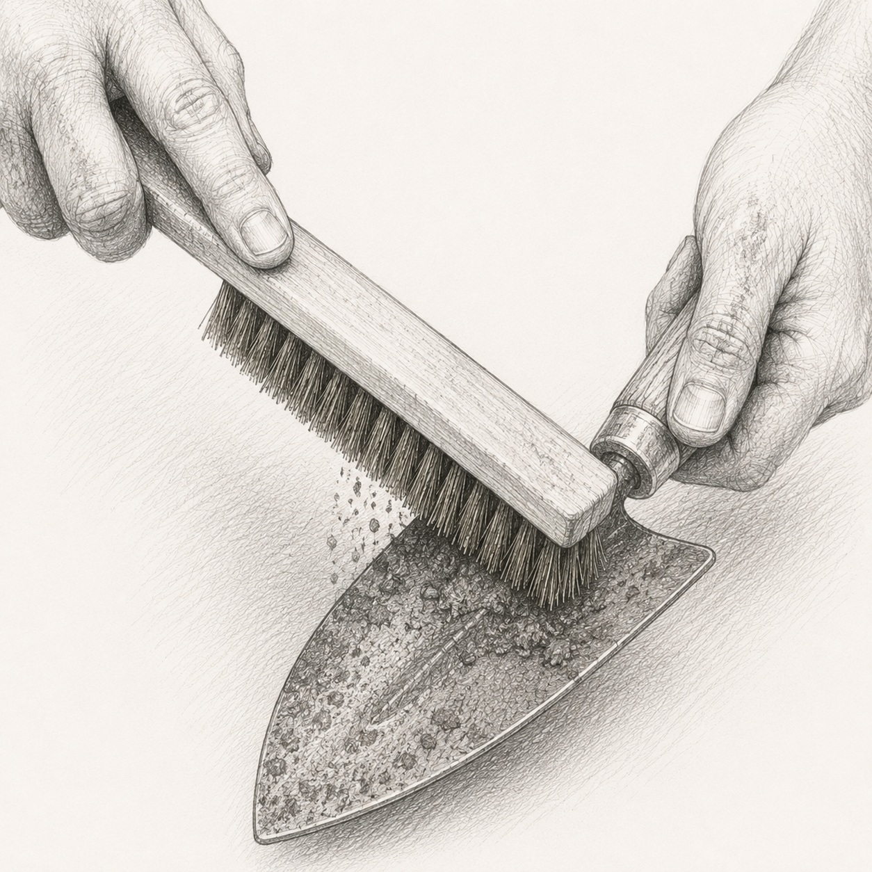 brass brush for garden tools